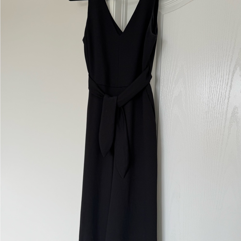 Elegant Black Sleeveless wide leg wrap jumpsuit
